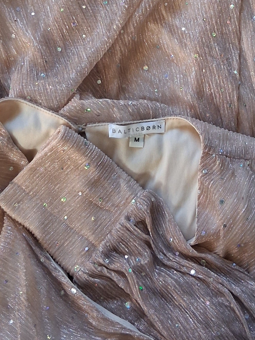 Baltic Born Blush Sequin Wrap Maxi Dress Medium Wedding Maternity Friendly - Picture 8 of 8